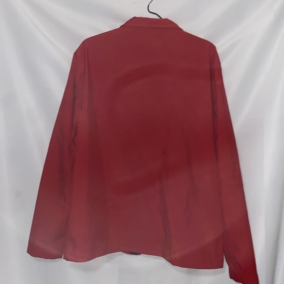 COCA COLA LOGO JACKET  UNBRANDED SIZE Large  RED jacket BLACK ZIPPER WHITE LOGO - Picture 6 of 12